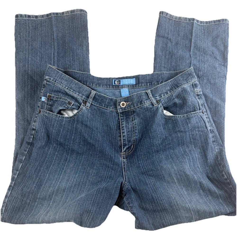 Duck Head Women's Blue Denim Stretch Bootcut Jeans Size 16W Medium Wash